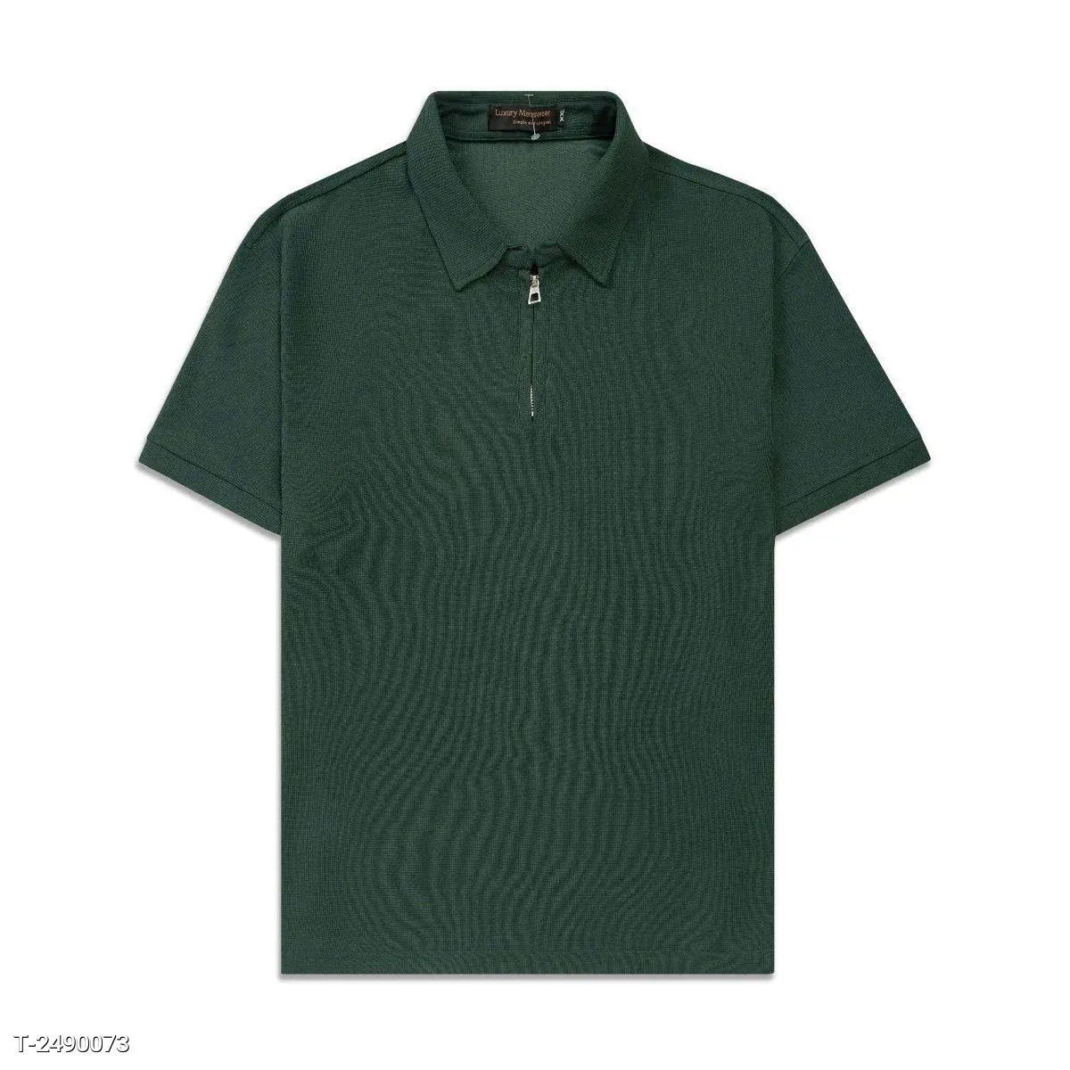 Áo Thun Polo Nam  Cổ Bẻ Tay Vải Cotton Cao Cấp Co Giãn Form Basic Xanh Rêu